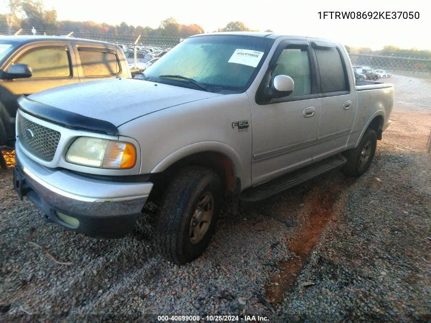 2002 Ford F-150 Lariat/Xlt VIN: 1FTRW08692KE37050 Lot: 40699008