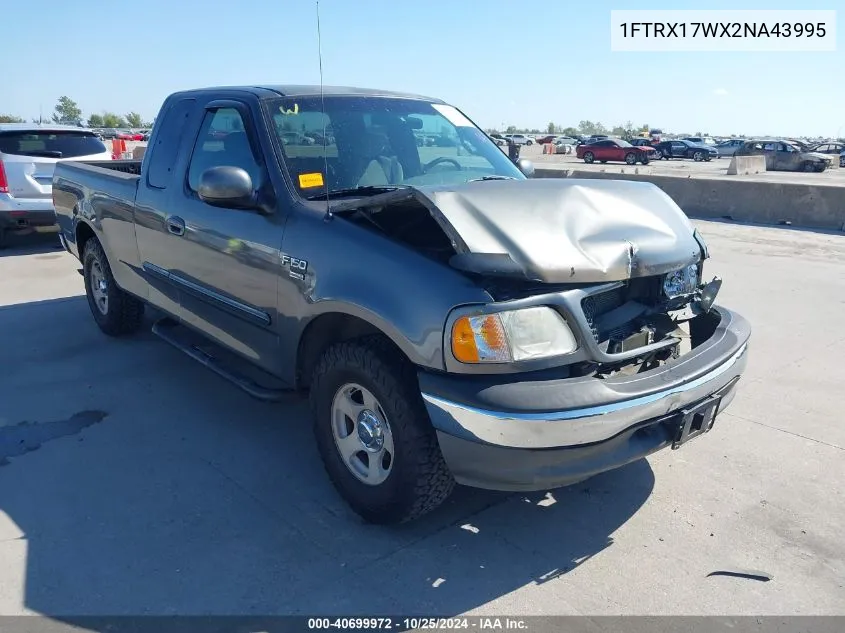 2002 Ford F-150 Lariat/Xl/Xlt VIN: 1FTRX17WX2NA43995 Lot: 40699972