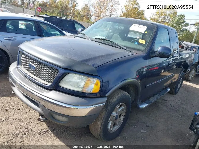 2002 Ford F-150 Lariat/Xl/Xlt VIN: 2FTRX18L62CA95554 Lot: 40712477