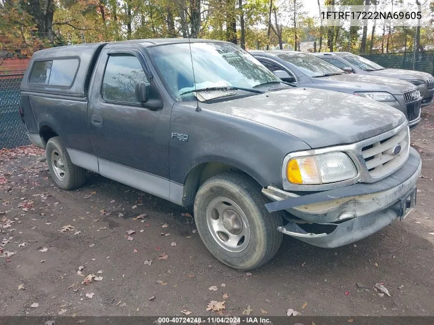 2002 Ford F-150 Xl/Xlt VIN: 1FTRF17222NA69605 Lot: 40724248