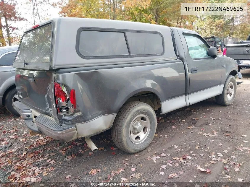 2002 Ford F-150 Xl/Xlt VIN: 1FTRF17222NA69605 Lot: 40724248