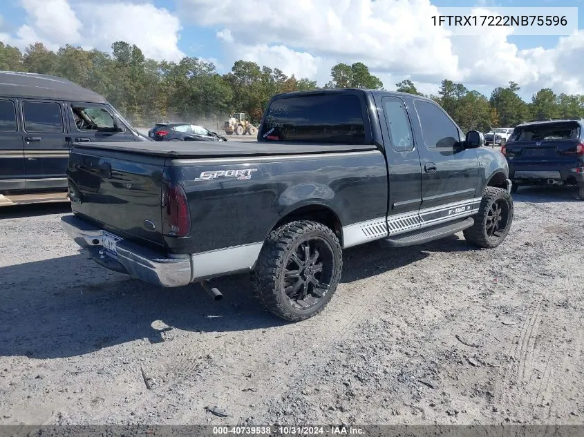 2002 Ford F-150 Xl/Xlt VIN: 1FTRX17222NB75596 Lot: 40739538