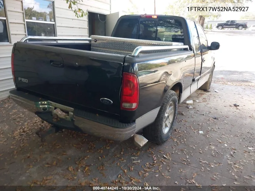 2002 Ford F-150 Lariat/Xl/Xlt VIN: 1FTRX17W52NA52927 Lot: 40744245