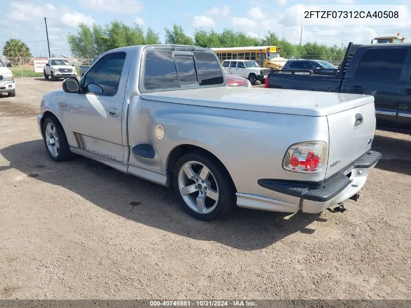 2002 Ford F-150 Lightning VIN: 2FTZF07312CA40508 Lot: 40746881