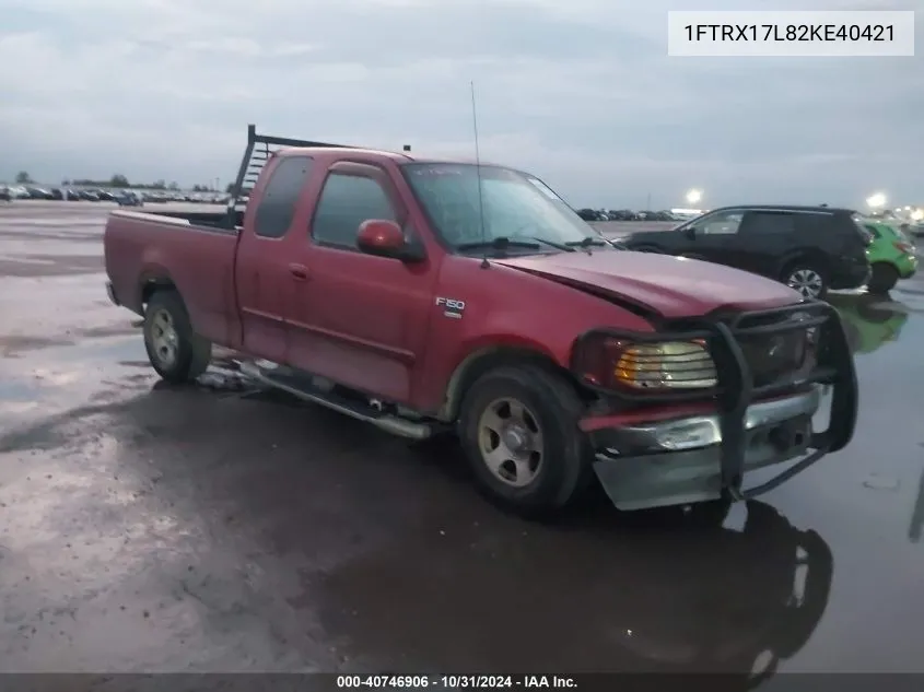 2002 Ford F-150 Lariat/Xl/Xlt VIN: 1FTRX17L82KE40421 Lot: 40746906