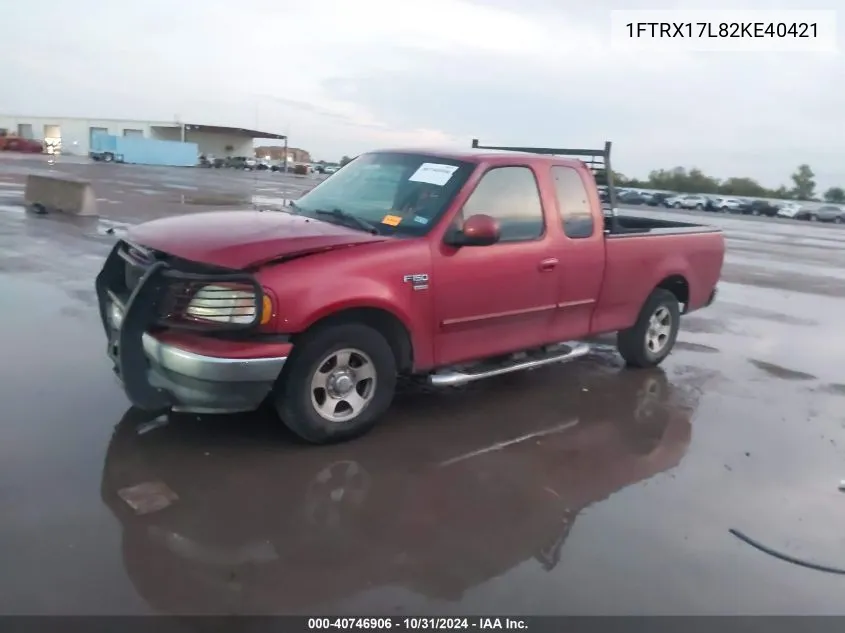 2002 Ford F-150 Lariat/Xl/Xlt VIN: 1FTRX17L82KE40421 Lot: 40746906