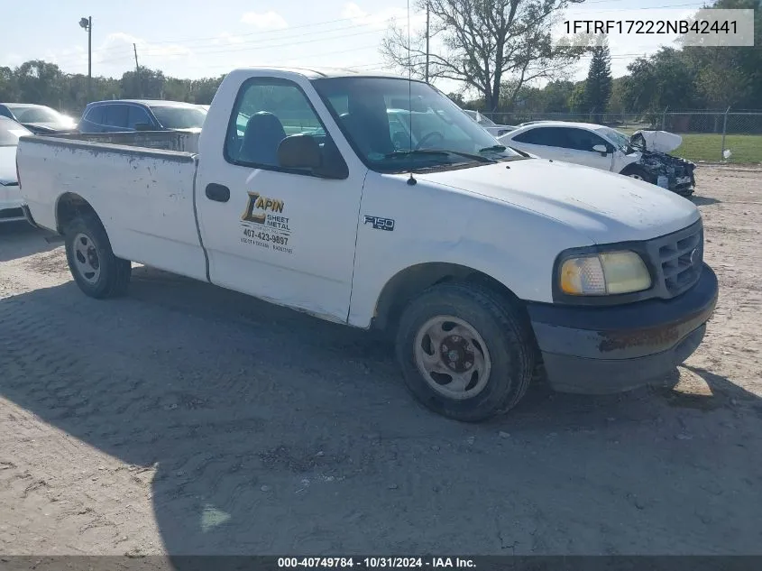 2002 Ford F-150 Xl/Xlt VIN: 1FTRF17222NB42441 Lot: 40749784