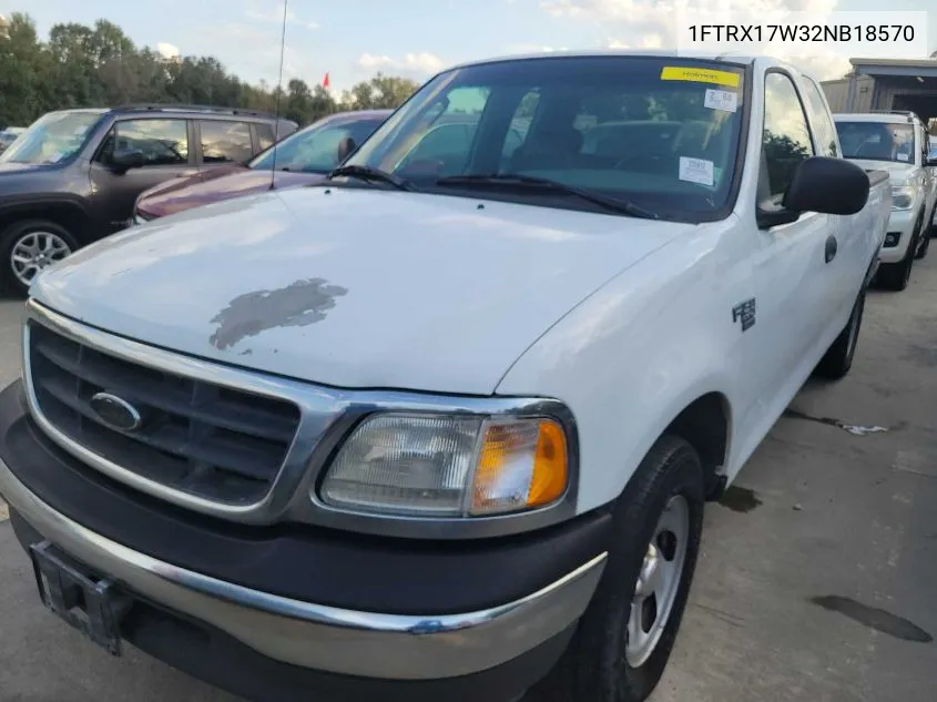 2002 Ford F-150 Lariat/Xl/Xlt VIN: 1FTRX17W32NB18570 Lot: 40757340