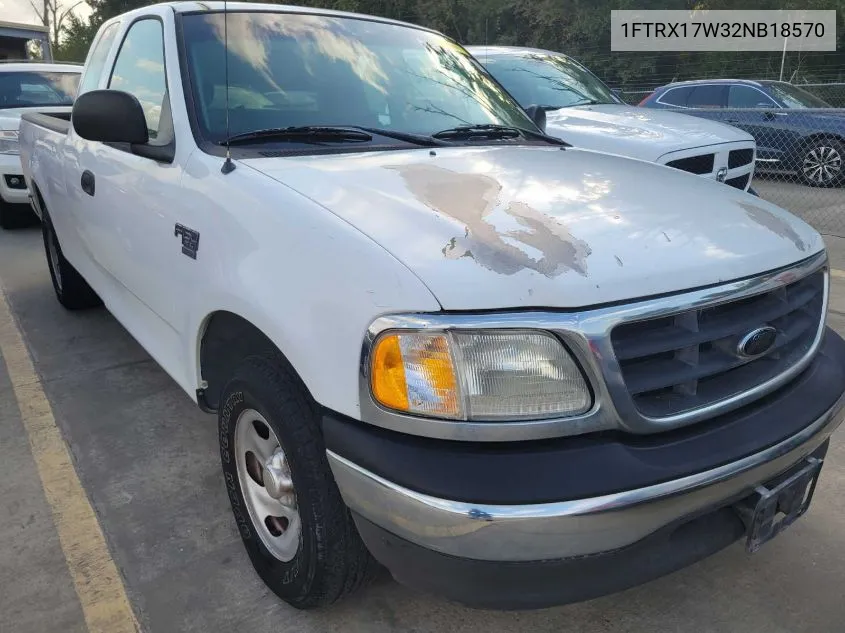 2002 Ford F-150 Lariat/Xl/Xlt VIN: 1FTRX17W32NB18570 Lot: 40757340