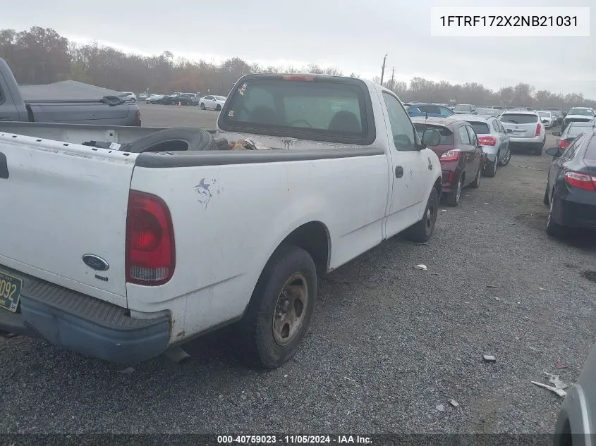 1FTRF172X2NB21031 2002 Ford F-150 Xl/Xlt