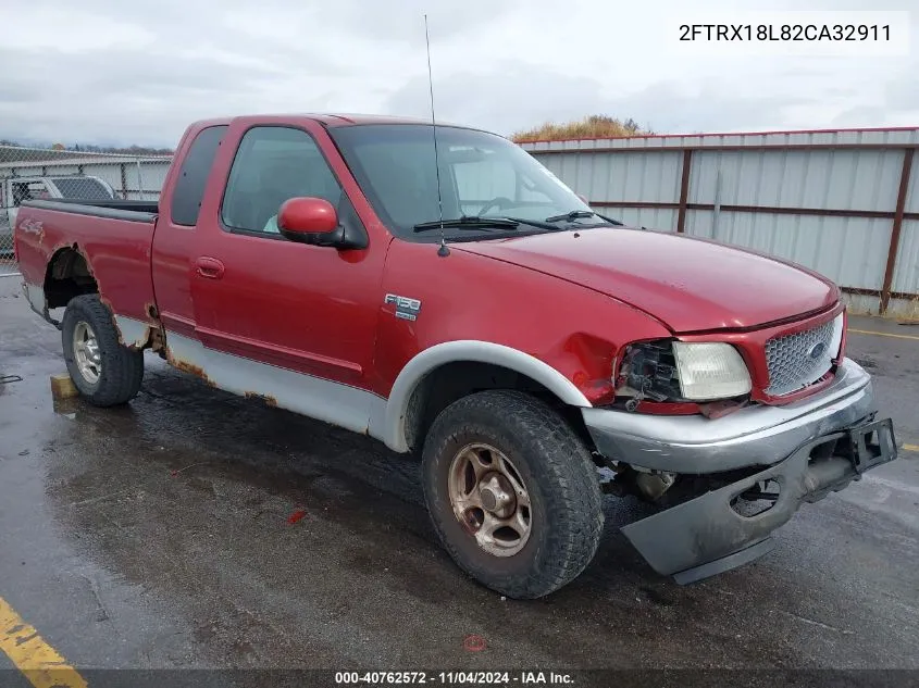 2002 Ford F-150 Lariat/Xl/Xlt VIN: 2FTRX18L82CA32911 Lot: 40762572