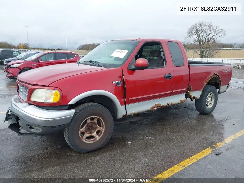 2002 Ford F-150 Lariat/Xl/Xlt VIN: 2FTRX18L82CA32911 Lot: 40762572