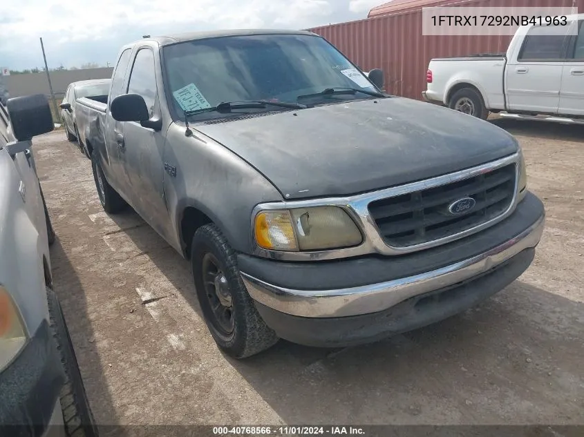 2002 Ford F-150 Xl/Xlt VIN: 1FTRX17292NB41963 Lot: 40768566