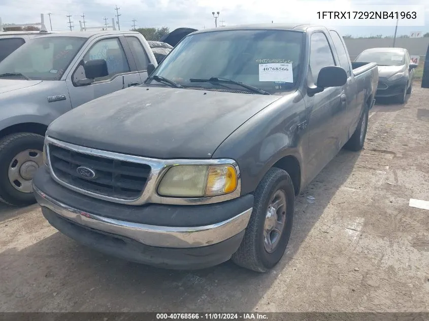 2002 Ford F-150 Xl/Xlt VIN: 1FTRX17292NB41963 Lot: 40768566