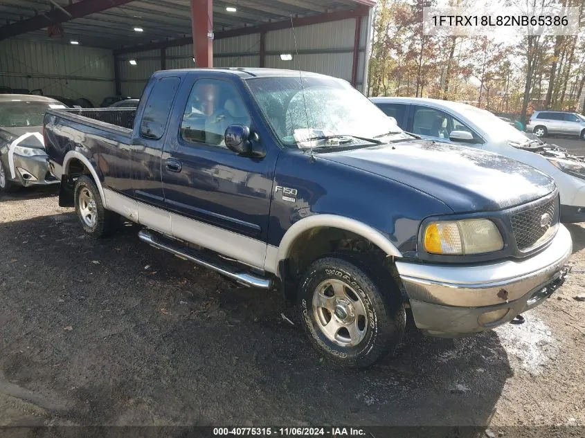 2002 Ford F-150 Lariat/Xl/Xlt VIN: 1FTRX18L82NB65386 Lot: 40775315