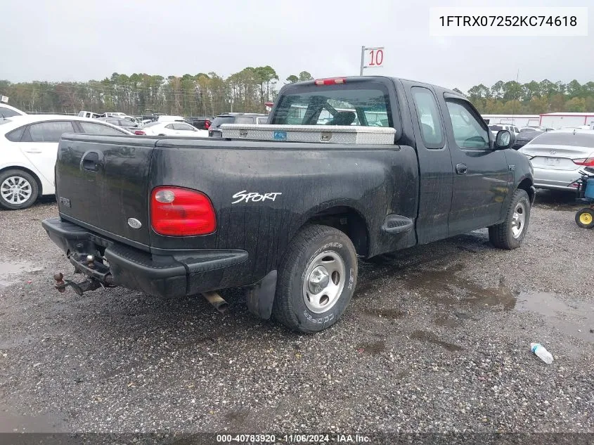 1FTRX07252KC74618 2002 Ford F-150 Xl/Xlt