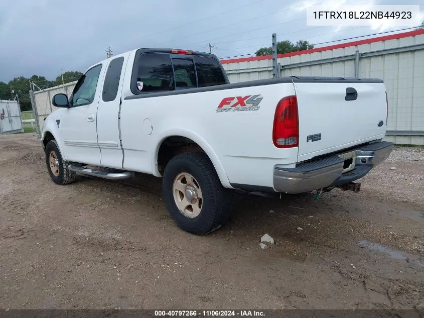 2002 Ford F-150 Lariat/Xl/Xlt VIN: 1FTRX18L22NB44923 Lot: 40797266