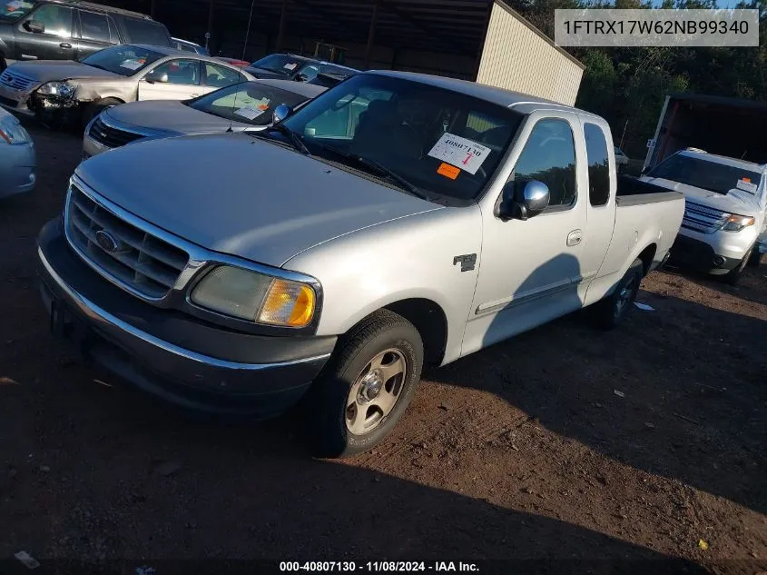 2002 Ford F-150 Lariat/Xl/Xlt VIN: 1FTRX17W62NB99340 Lot: 40807130