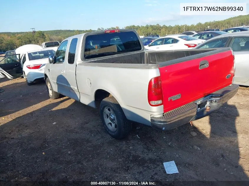 2002 Ford F-150 Lariat/Xl/Xlt VIN: 1FTRX17W62NB99340 Lot: 40807130