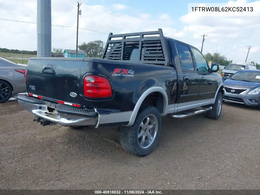 1FTRW08L62KC52413 2002 Ford F-150 Lariat/Xlt