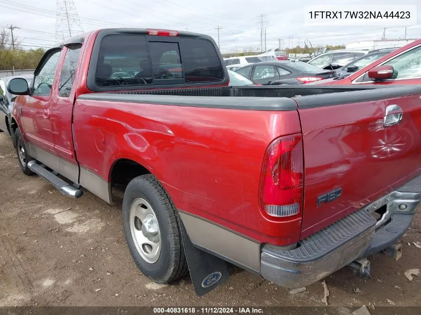 1FTRX17W32NA44423 2002 Ford F-150 Lariat/Xl/Xlt