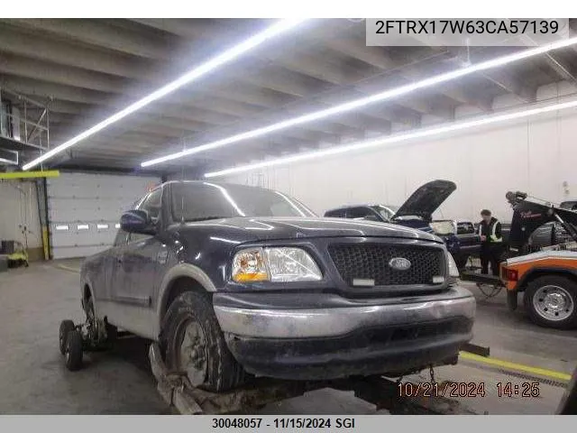 2003 Ford F150 VIN: 2FTRX17W63CA57139 Lot: 30048057