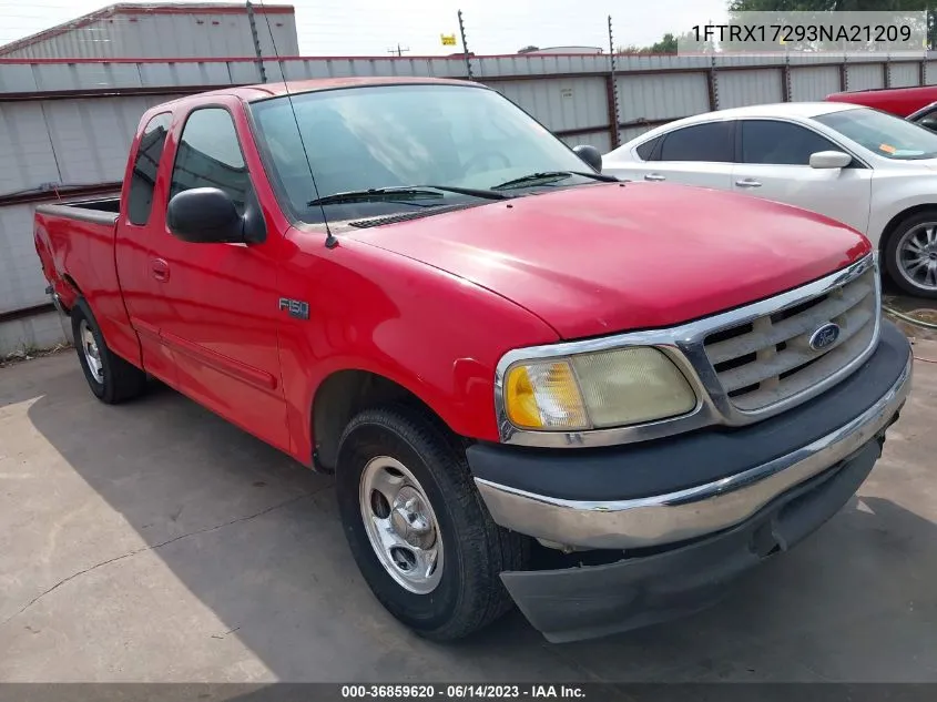 2003 Ford F-150 Xl/Xlt/Xlt Heritage VIN: 1FTRX17293NA21209 Lot: 36859620