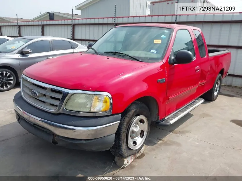 2003 Ford F-150 Xl/Xlt/Xlt Heritage VIN: 1FTRX17293NA21209 Lot: 36859620