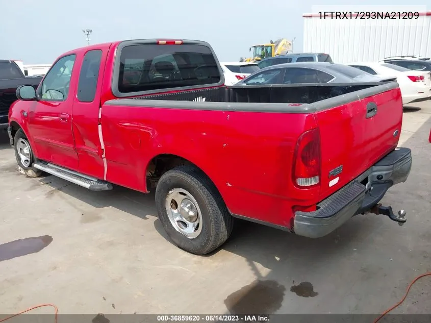 2003 Ford F-150 Xl/Xlt/Xlt Heritage VIN: 1FTRX17293NA21209 Lot: 36859620