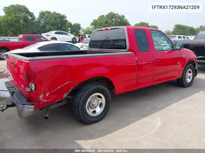 2003 Ford F-150 Xl/Xlt/Xlt Heritage VIN: 1FTRX17293NA21209 Lot: 36859620