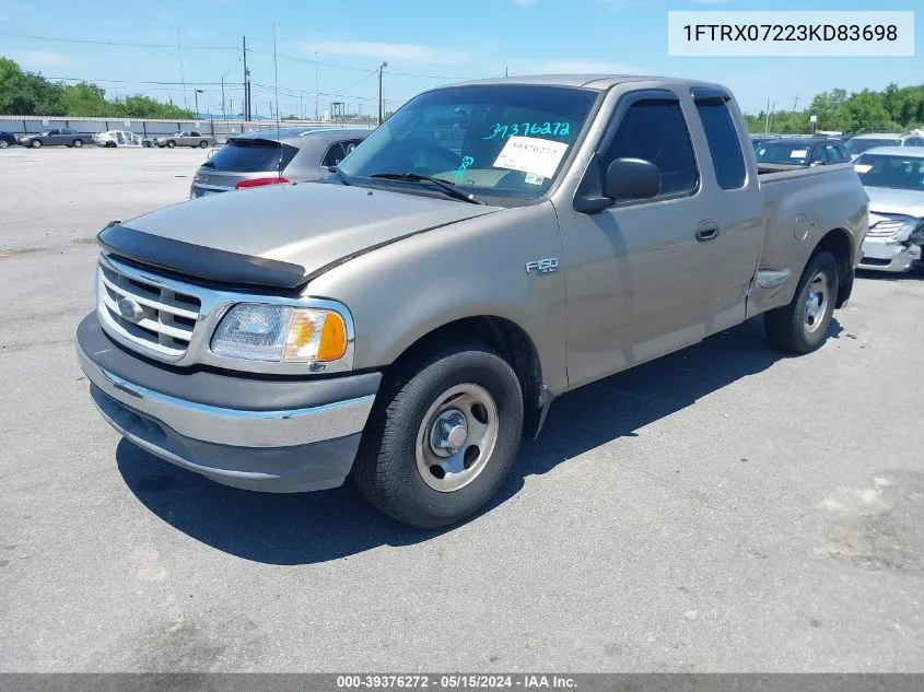 2003 Ford F-150 Xl/Xlt VIN: 1FTRX07223KD83698 Lot: 39376272