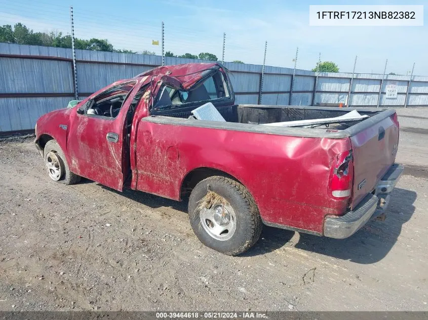 2003 Ford F-150 Xl/Xlt VIN: 1FTRF17213NB82382 Lot: 39464618