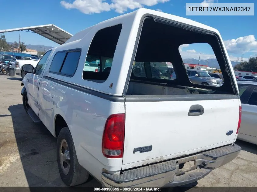 2003 Ford F-150 Xl/Xlt VIN: 1FTRF17WX3NA82347 Lot: 40150615