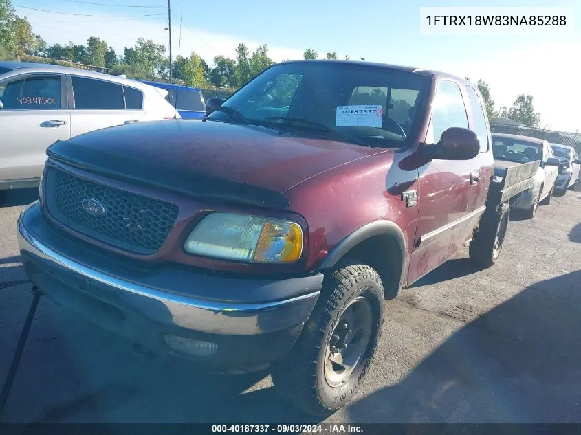 2003 Ford F-150 Lariat/Xl/Xlt VIN: 1FTRX18W83NA85288 Lot: 40187337