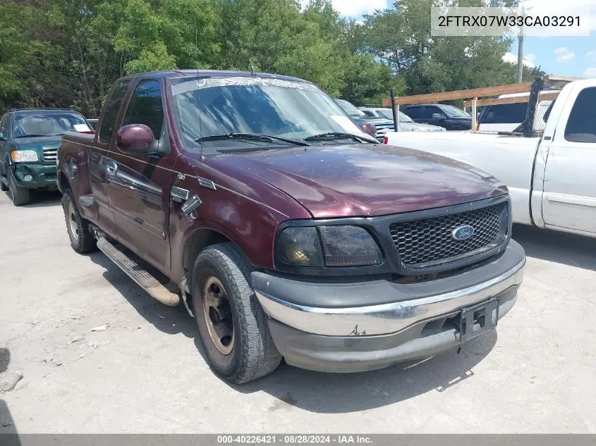 2003 Ford F-150 Lariat/Xl/Xlt VIN: 2FTRX07W33CA03291 Lot: 40226421