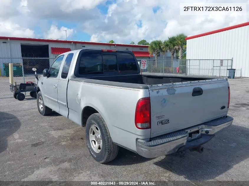 2003 Ford F-150 Xl/Xlt/Xlt Heritage VIN: 2FTRX172X3CA61126 Lot: 40231843