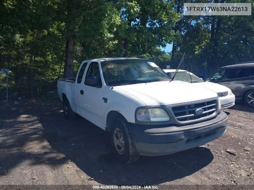 2003 Ford F-150 Lariat/Xl/Xlt VIN: 1FTRX17W63NA22613 Lot: 40263938