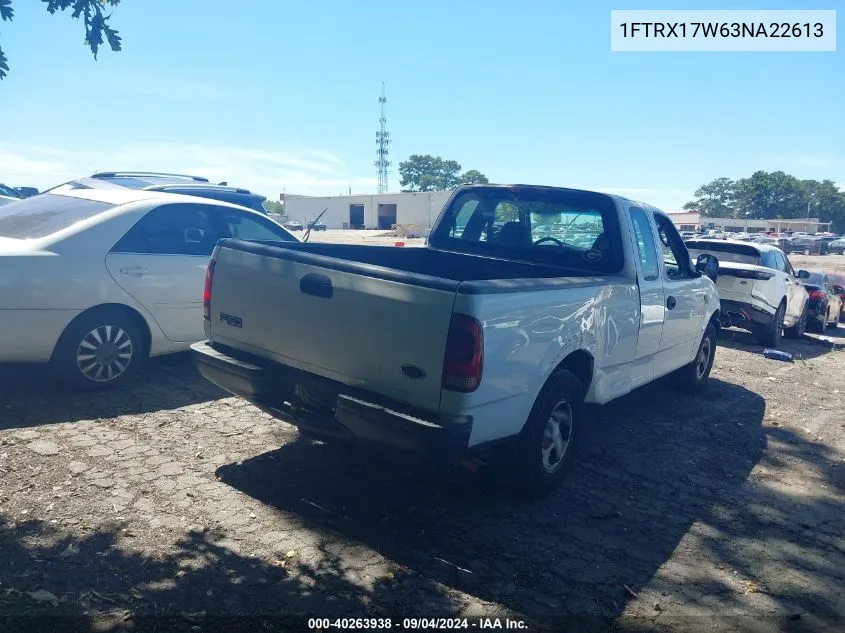 2003 Ford F-150 Lariat/Xl/Xlt VIN: 1FTRX17W63NA22613 Lot: 40263938