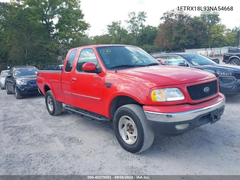 2003 Ford F-150 Lariat/Xl/Xlt VIN: 1FTRX18L93NA54668 Lot: 40278082