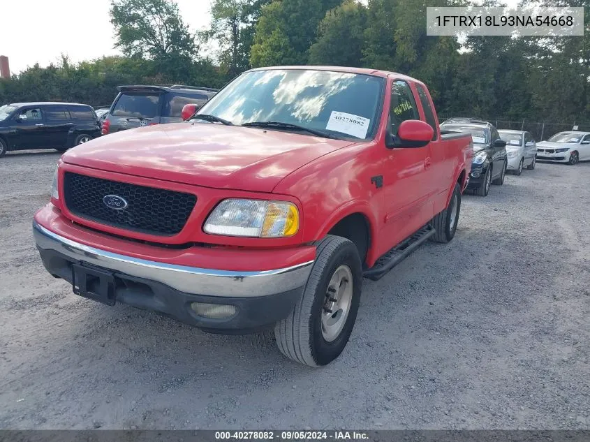 2003 Ford F-150 Lariat/Xl/Xlt VIN: 1FTRX18L93NA54668 Lot: 40278082