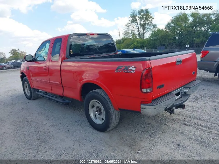 2003 Ford F-150 Lariat/Xl/Xlt VIN: 1FTRX18L93NA54668 Lot: 40278082