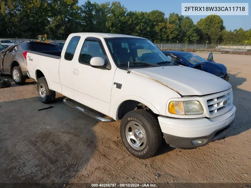 2003 Ford F-150 VIN: 2FTRX18W33CA11718 Lot: 40285787