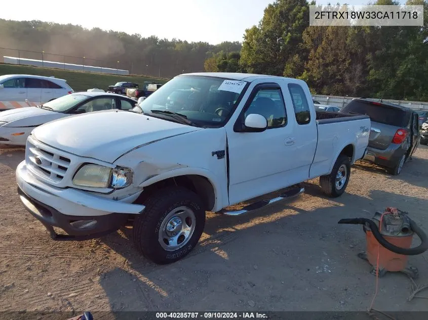 2003 Ford F-150 VIN: 2FTRX18W33CA11718 Lot: 40285787