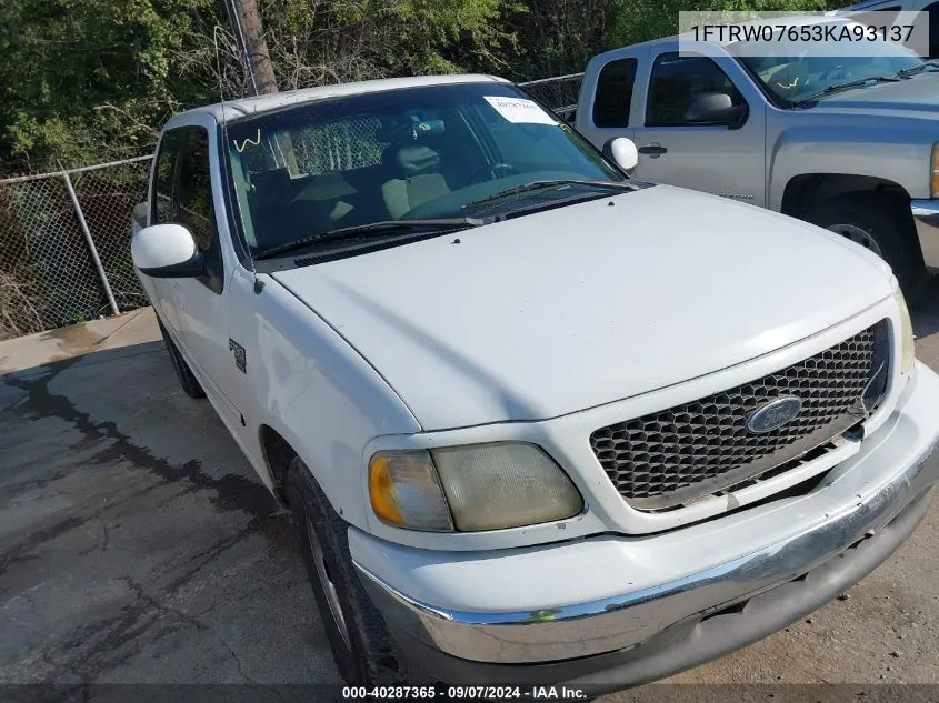 2003 Ford F-150 Lariat/Xlt VIN: 1FTRW07653KA93137 Lot: 40287365