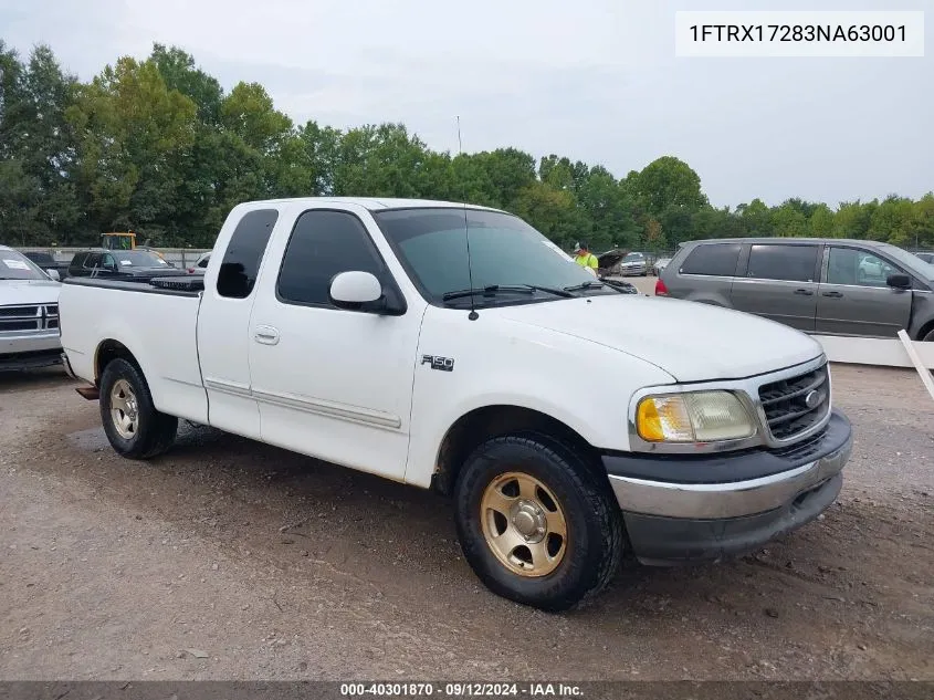 2003 Ford F-150 Xl/Xlt/Xlt Heritage VIN: 1FTRX17283NA63001 Lot: 40301870