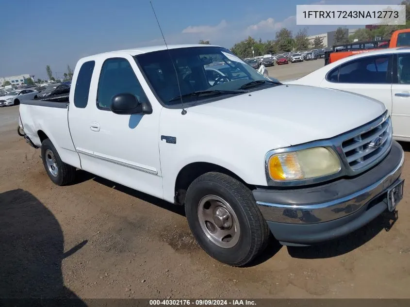 2003 Ford F-150 Xl/Xlt/Xlt Heritage VIN: 1FTRX17243NA12773 Lot: 40302176