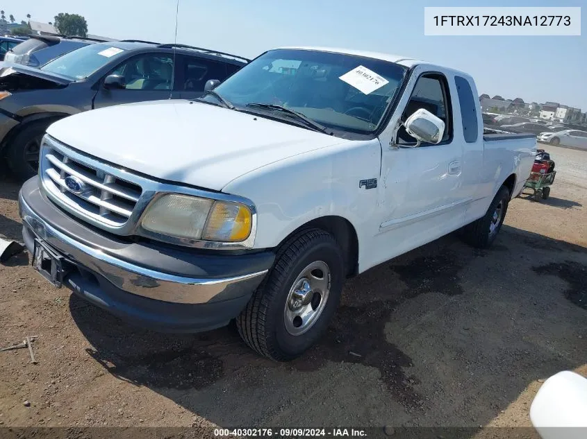 2003 Ford F-150 Xl/Xlt/Xlt Heritage VIN: 1FTRX17243NA12773 Lot: 40302176