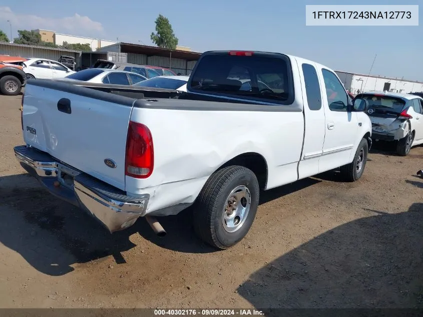 2003 Ford F-150 Xl/Xlt/Xlt Heritage VIN: 1FTRX17243NA12773 Lot: 40302176