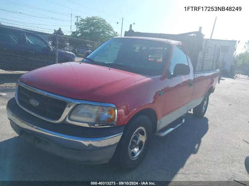 2003 Ford F-150 Xl/Xlt VIN: 1FTRF17253NB48249 Lot: 40313273