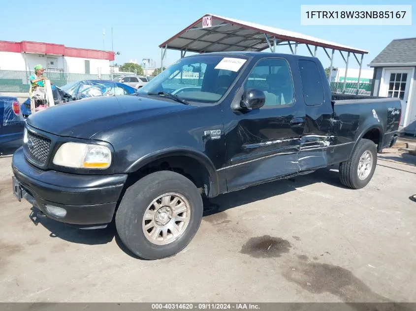 2003 Ford F-150 Lariat/Xl/Xlt VIN: 1FTRX18W33NB85167 Lot: 40314620